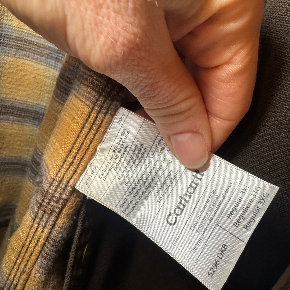 Carhartt Duck Flannel Lined Canvas VINTAGE Work Jacket - Picture 5 of 6